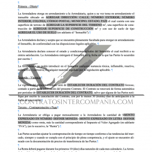 Contrato de arrendamiento de inmuebles