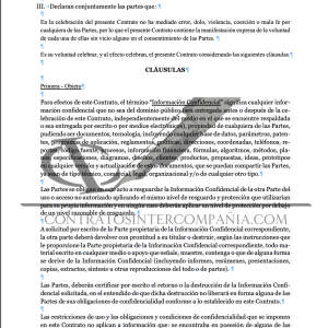 Contrato de confidencialidad