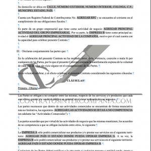 Contrato de no competencia